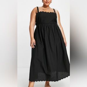 ASOS DESIGN Curve scallop edge midi sundress - Size US 22
